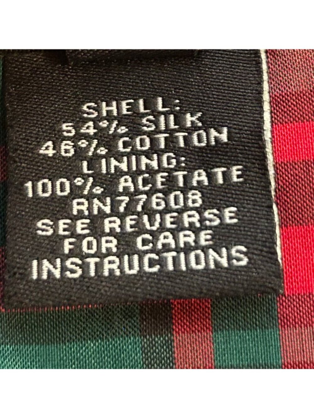 J. Peterman Green Red Pleated Skirt Sz 2 Preppy Clueless-Style Dark-Academia - Picture 4 of 7